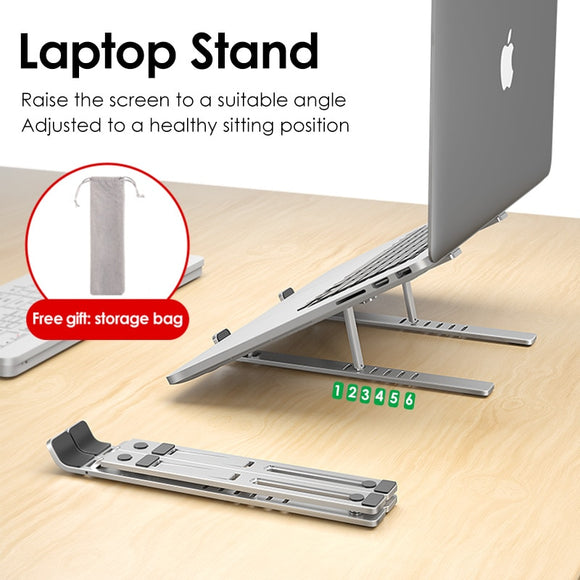 LINGCHEN Laptop Holder for MacBook Air Pro Notebook Foldable Aluminium Alloy Laptop Stand Bracket Laptop Holder for PC Notebook