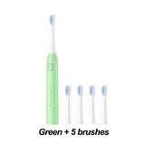 Electric Toothbrush S802 Waterproof Automatic Sonic ToothBrush Rechargeable 5 Models with 2 Brush Heads