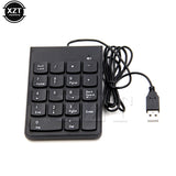 Universal numeric keypad USB Wire Mini number Keyboard keycap for Laptop Desktop PC Computer Numpad 18 Keys Keyboard accountant