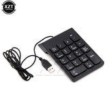 Universal numeric keypad USB Wire Mini number Keyboard keycap for Laptop Desktop PC Computer Numpad 18 Keys Keyboard accountant