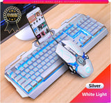 Gaming Keyboard Gaming Mouse Mechanical Feeling RGB LED Backlit Gamer Keyboards USB Wired Keyboard for Game PC Laptop Computer