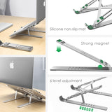 LINGCHEN Laptop Holder for MacBook Air Pro Notebook Foldable Aluminium Alloy Laptop Stand Bracket Laptop Holder for PC Notebook