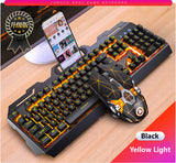 Gaming Keyboard Gaming Mouse Mechanical Feeling RGB LED Backlit Gamer Keyboards USB Wired Keyboard for Game PC Laptop Computer