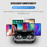 Bluetooth V5.0 Earphone Wireless Earphones Stereo Sport Wireless Headphones Earbuds headset 2000 mAh Power For iPhone Xiaomi