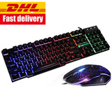 RAXFLY Gaming Keyboard And Mouse Set With Backlight For Computer Wired Keyboard 104 Keys Keyboard Set For PC Laptop Desktop