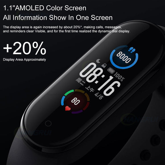 Xiaomi Mi Band 5 Smart Bracelet AMOLED Miband 5 Smartband Fitness Traker Bluetooth Sport Waterproof Wristband APP Global Version