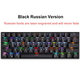 Original Motospeed CK62 USB Wired/Bluetooth Dual Mode Gaming Mechanical Keyboard 61 keys RGB LED Backlight for PC Computer gamer