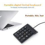 Universal numeric keypad USB Wire Mini number Keyboard keycap for Laptop Desktop PC Computer Numpad 18 Keys Keyboard accountant