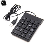 Universal numeric keypad USB Wire Mini number Keyboard keycap for Laptop Desktop PC Computer Numpad 18 Keys Keyboard accountant