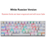 Original Motospeed CK62 USB Wired/Bluetooth Dual Mode Gaming Mechanical Keyboard 61 keys RGB LED Backlight for PC Computer gamer