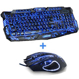 Gaming Keyboard Gaming Mouse Mechanical Feeling RGB LED Backlit Gamer Keyboards USB Wired Keyboard for Game PC Laptop Computer