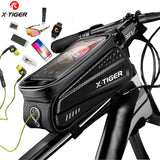 X-TIGER Rainproof Bicycle Bag Bike Frame Bag Touchscreen Phone Case Cycling Bags MTB Bike Bicycle Top Tube Handlebar Bicycle Bag