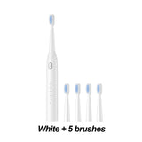 Electric Toothbrush S802 Waterproof Automatic Sonic ToothBrush Rechargeable 5 Models with 2 Brush Heads