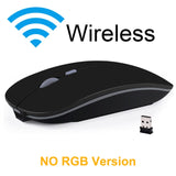 Wireless Mouse RGB Bluetooth Computer Mouse Silent Rechargeable Ergonomic Mause With LED Backlit USB Optical Mice For PC Laptop