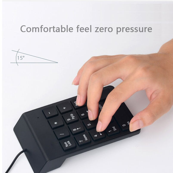 Universal numeric keypad USB Wire Mini number Keyboard keycap for Laptop Desktop PC Computer Numpad 18 Keys Keyboard accountant