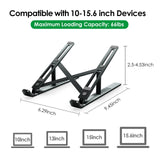 LINGCHEN Laptop Holder for MacBook Air Pro Notebook Foldable Aluminium Alloy Laptop Stand Bracket Laptop Holder for PC Notebook